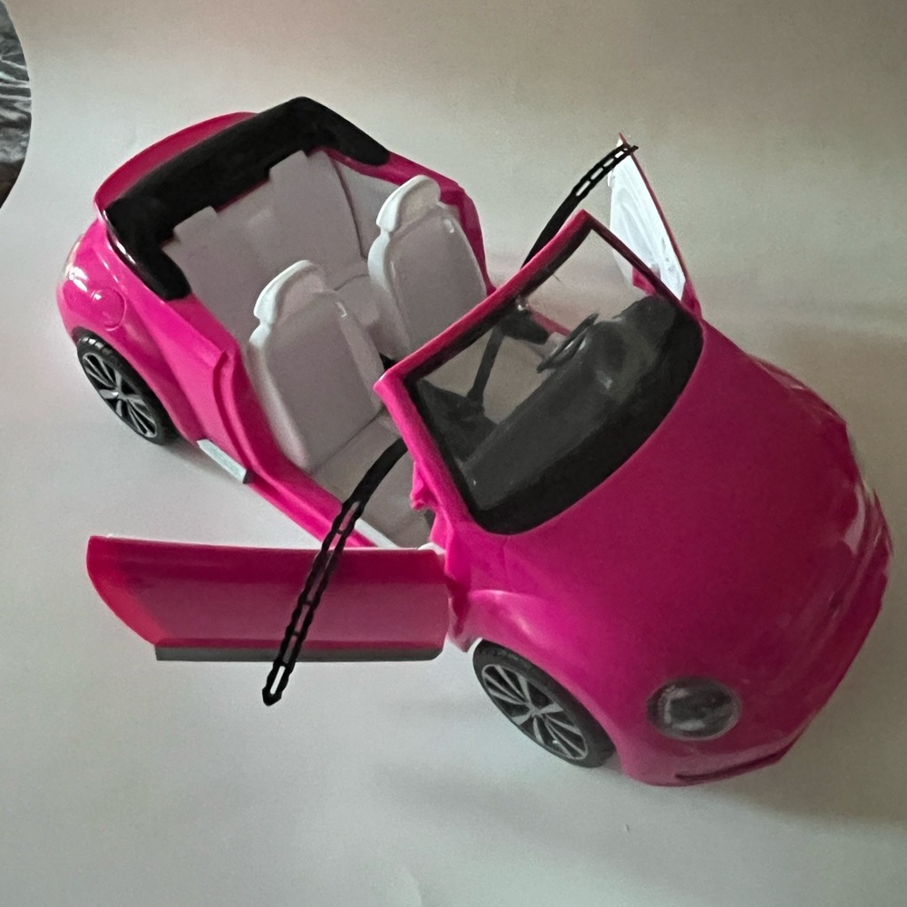 Pink Convertible Toy Car barbie